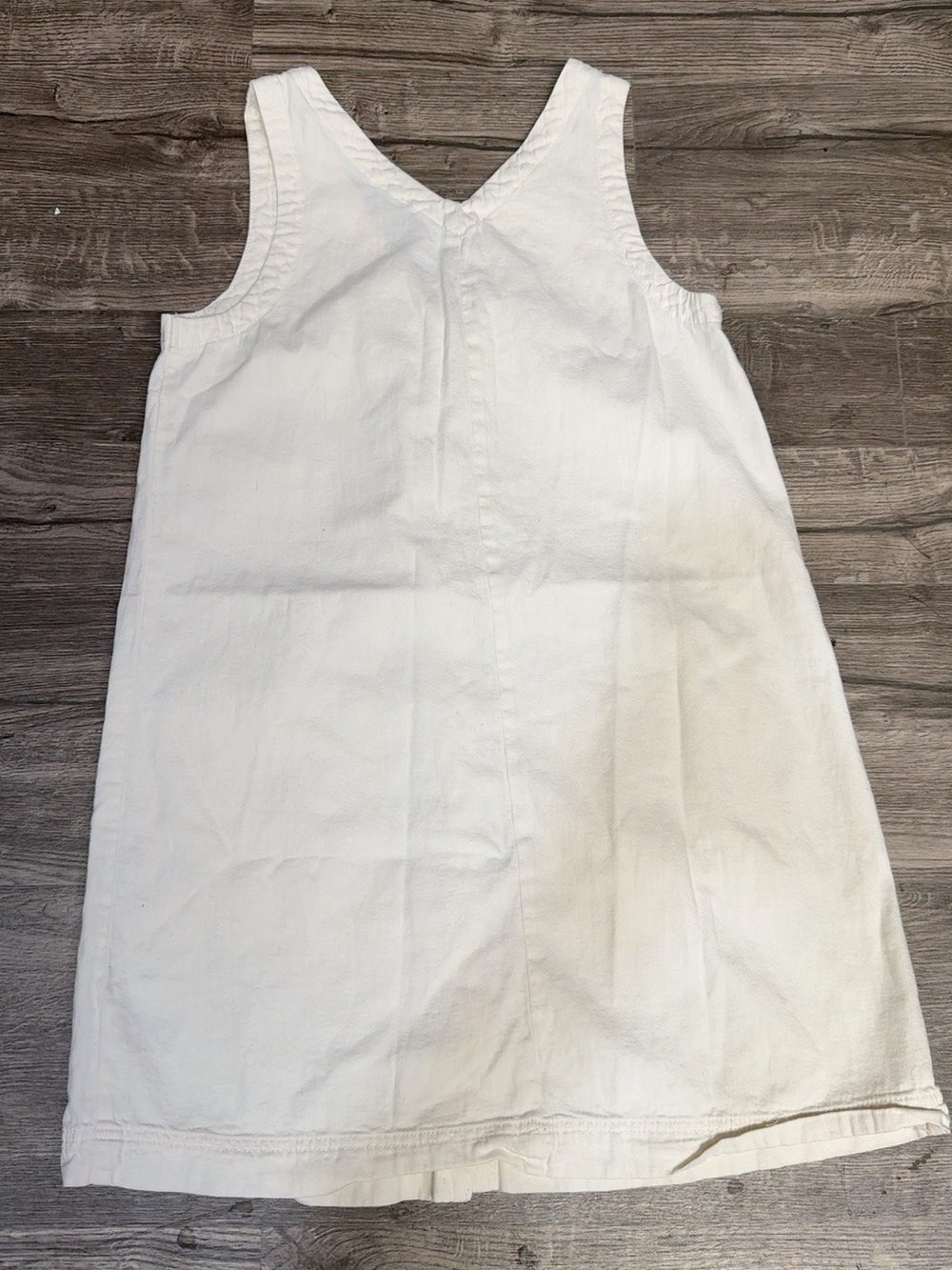 Old Navy Women’s M Tall White Cotton Button Front Sleeveless Dress Pockets - Picture 7 of 13
